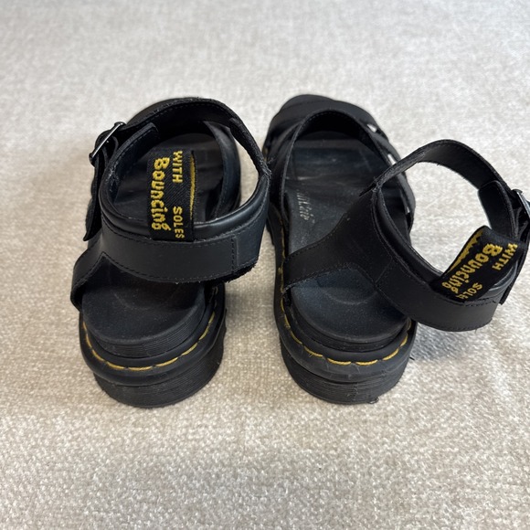 Dr Martens Blair Hydro Leather Strap Sandals Black Sz 9 - Picture 4 of 6